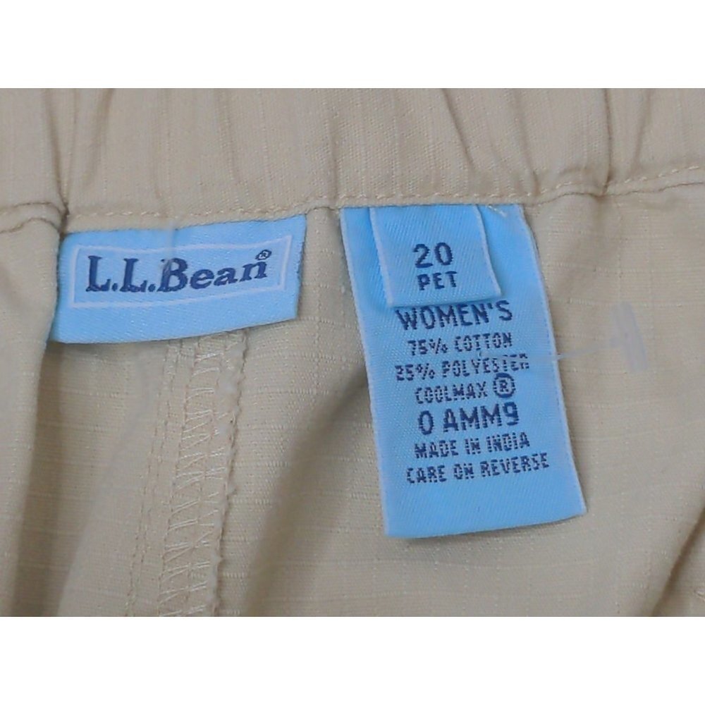 LL Bean Skirt Womens 20 Petite Khaki Casual Cotton Blend Summer Travel - Picture 4 of 7